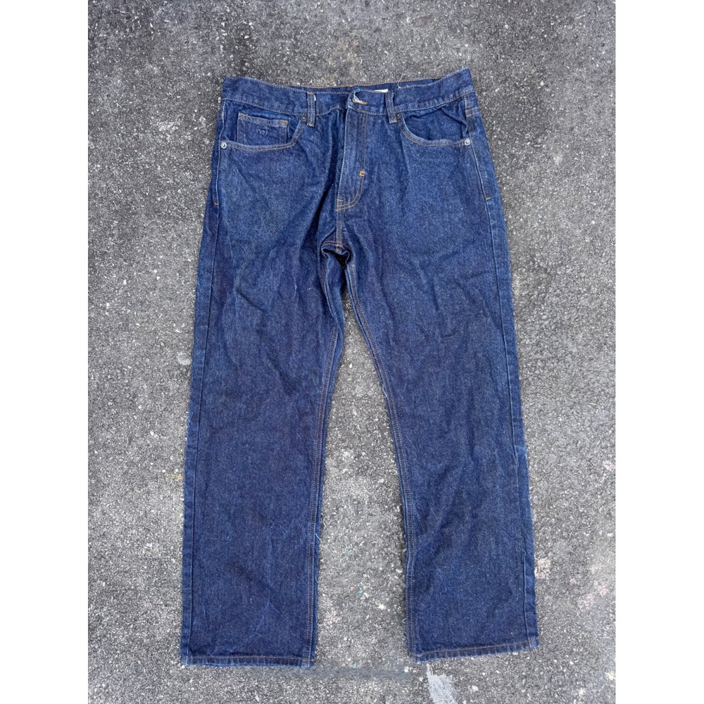 Rocawear Classic Fit Mens Dark Indigo Denim Jeans W36 Embroidered Logo